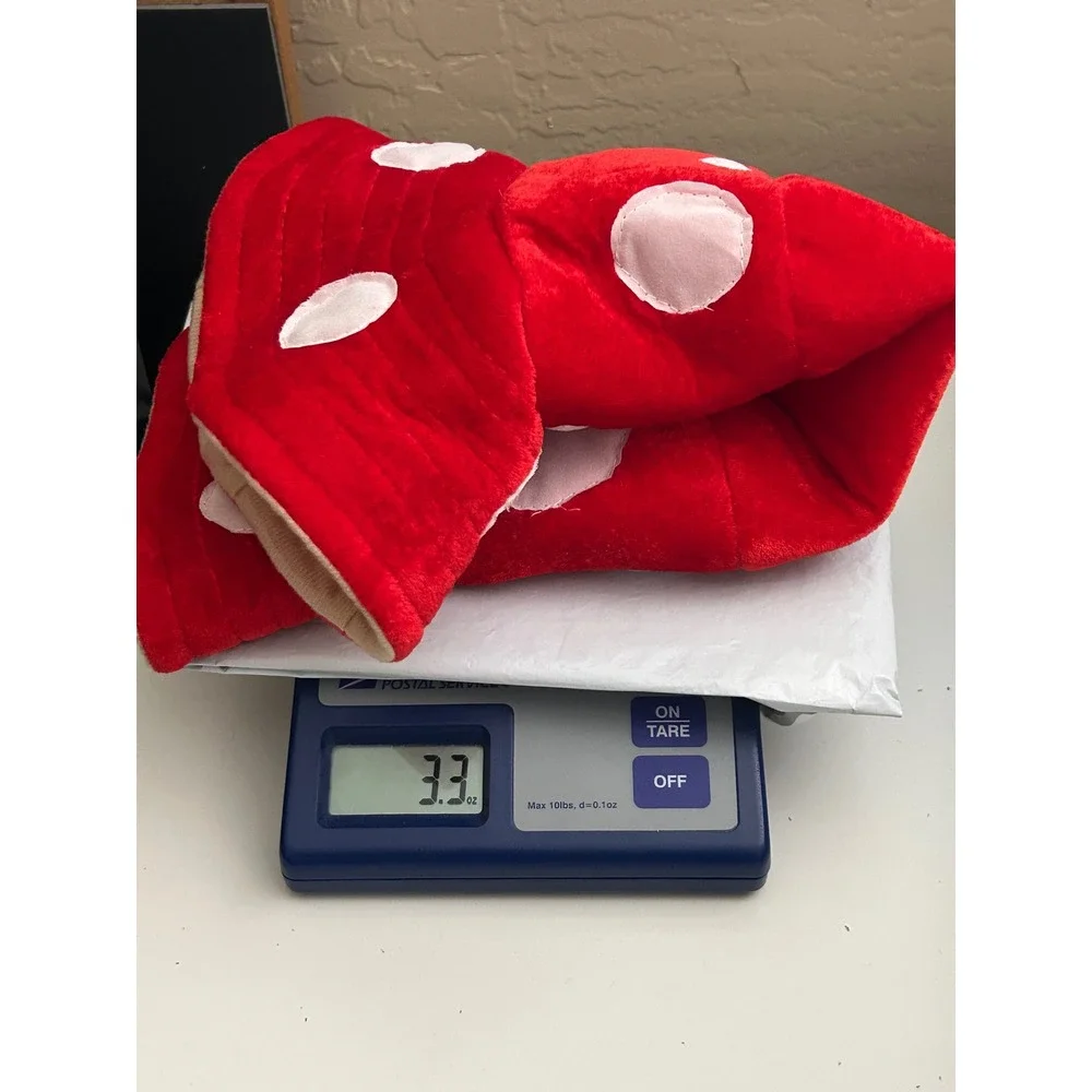 Spirit Halloween Red Mushroom Toadstool Polka Dot Velvet Hat Costume 01572940